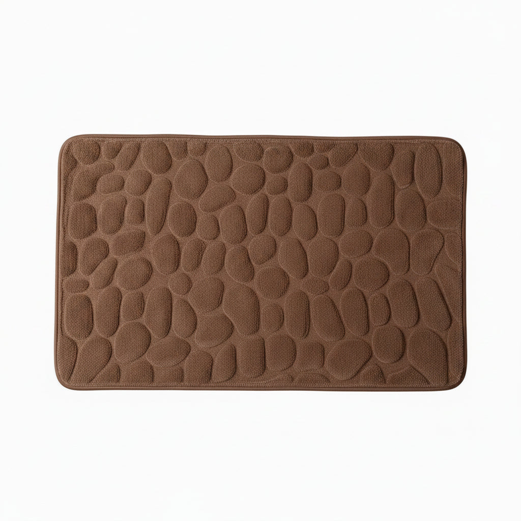 Cobblestone Embossed Bathroom Bath Mat Non-Slip Carpets in Wash Basin Bathtub Side Shower Room Floor Rug Doormat Memory Foam Pad