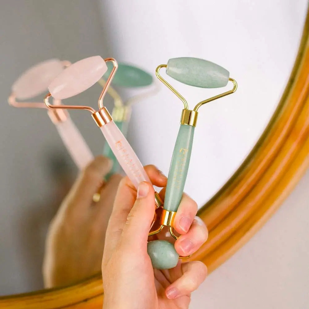 Beauty by Earth Rose Quartz Roller - High-Quality Face Massager for Facial Relaxation and Skincare, Self-Care & Luxury Gift