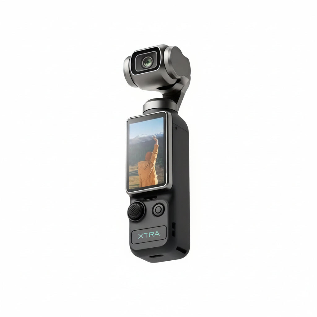 Xtra Muse Vlogging Camera with 1'' CMOS 4K/120Fps Videos 3-Axis Gimbal Stabilizer Fast Focusing Face/Object Tracking Portable Handycam Camcorder