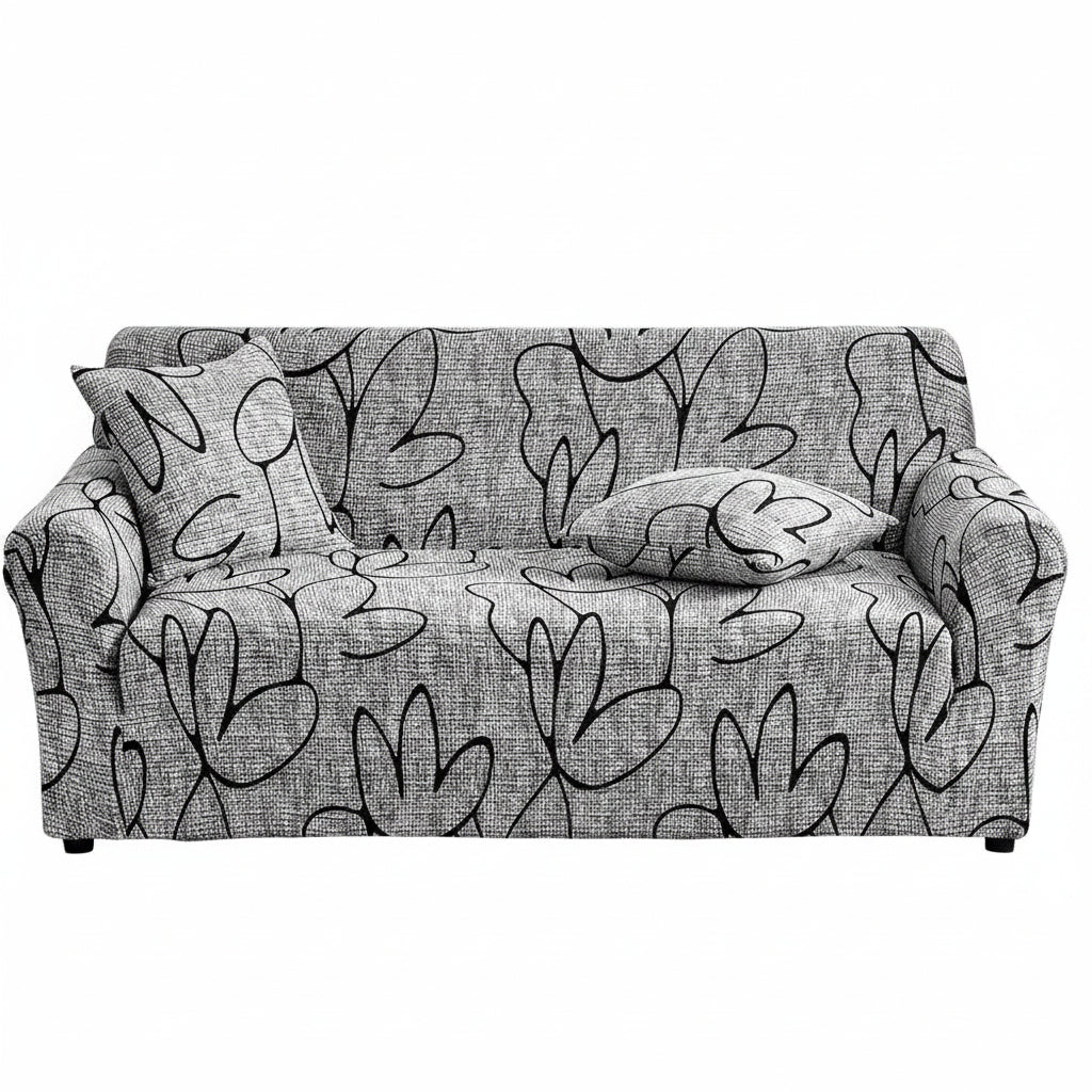 1Pc Flower Printed Elastic Sofa Cover Antidirty Spandex Sofa Cover Furniture Protector for Bedroom Office Living Room Home Decor