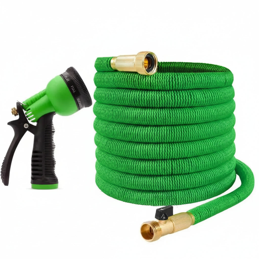 50/100FT 4X Stronger Deluxe Heavy Duty Expandable Flexible Garden Water Hose for Gardening & Outdoor Use Strong Construction Versatile, Garden Hose Connector