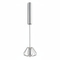 Stainless Steel Semi Automatic Whisk Egg Beater Whizzy Whisk, Hand Push Blender Kitchen Mixer Wisking Tool for Blending Cooking Gadgets(12In)