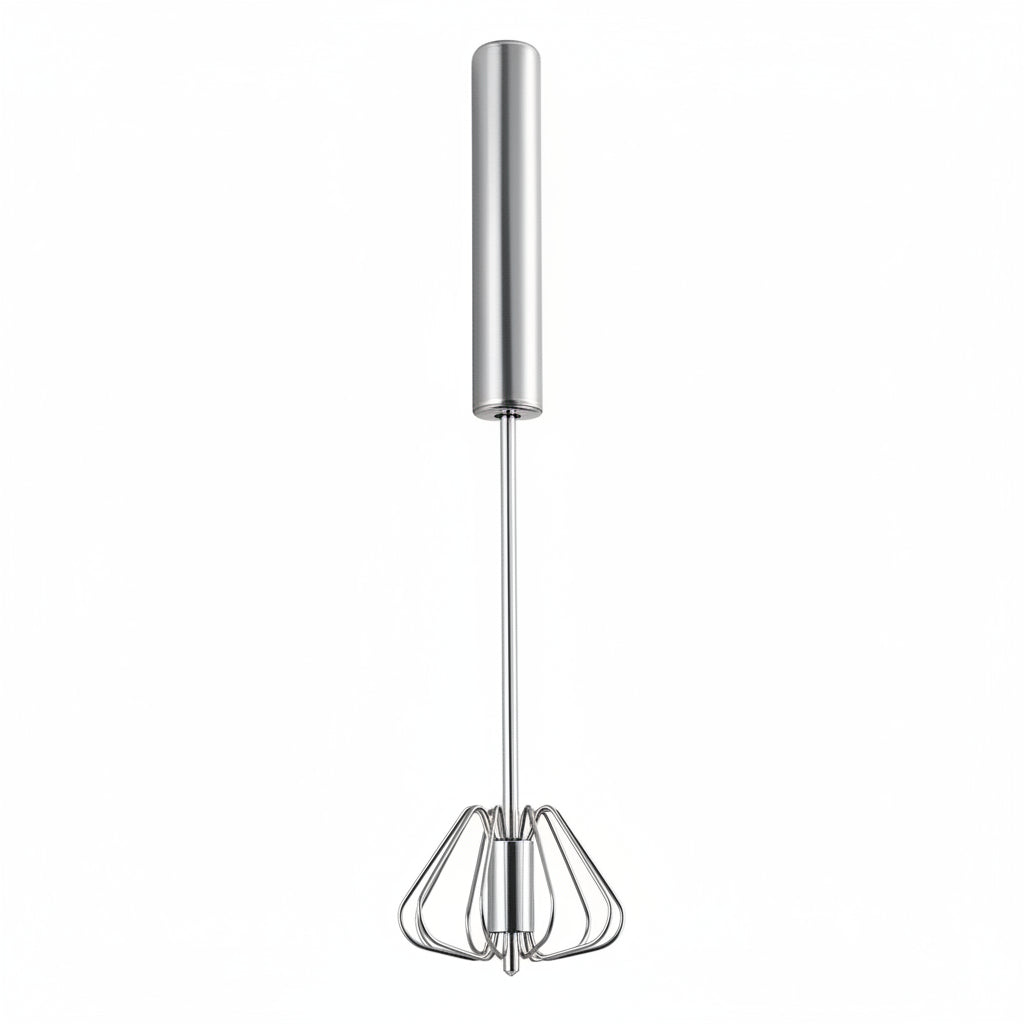Stainless Steel Semi Automatic Whisk Egg Beater Whizzy Whisk, Hand Push Blender Kitchen Mixer Wisking Tool for Blending Cooking Gadgets(12In)