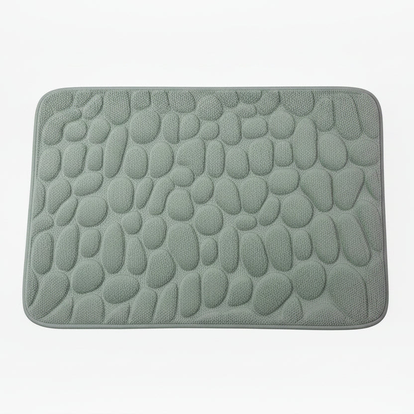 Cobblestone Embossed Bathroom Bath Mat Non-Slip Carpets in Wash Basin Bathtub Side Shower Room Floor Rug Doormat Memory Foam Pad