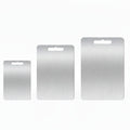 3PCS Stainless Steel Cutting Board Set S+M+L Sizes Food-Grade Metal Chopping Boards for Meat Vegetables & Ultrathin & Durable, Portable & Rust-Resistant Easy to Clean More Edge-Smoothing Kitchen Tools - Kitchenware
