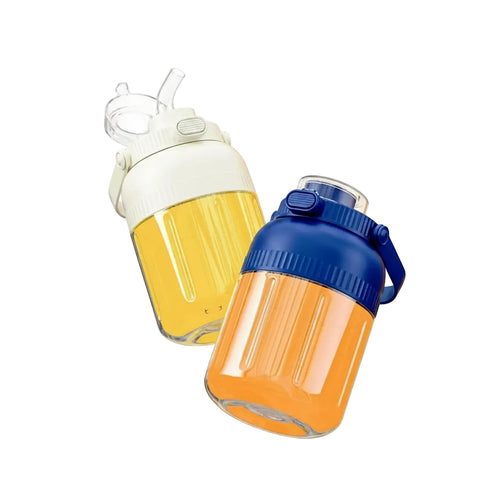 Bpa-Free Electric Citrus Juicer 45.7Oz, Straw, Two Lids, Portable Blender for Smoothies, Shakes, Food Prep & Frozen Blending - Outdoorfun