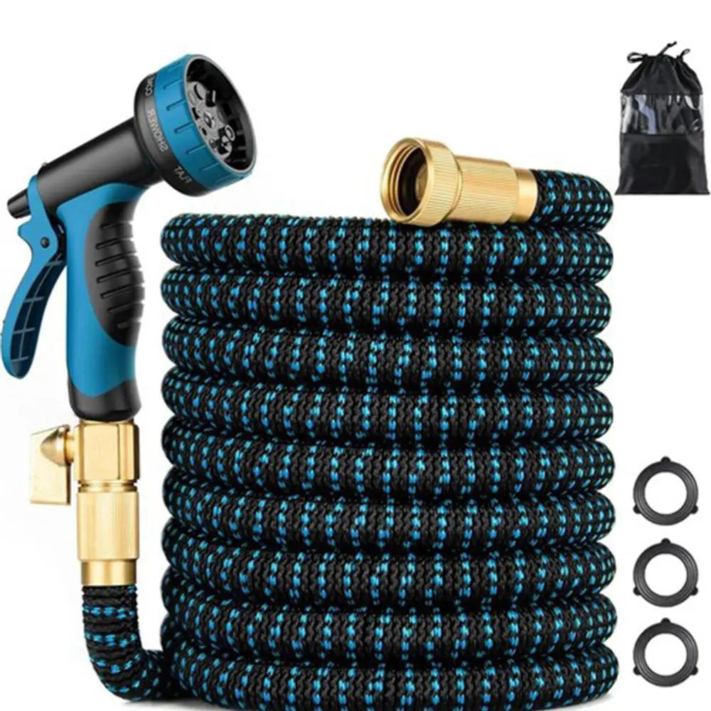50/100FT 4X Stronger Deluxe Heavy Duty Expandable Flexible Garden Water Hose for Gardening & Outdoor Use Strong Construction Versatile, Garden Hose Connector
