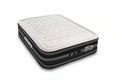 Air Mattress Queen with Built in Pump,Comfortable Waterproof Flocked Surface Inflatable Mattress for Temporary Family Stays and Travel,16-Inch Blow up Mattress Inflates in 3 Minutes