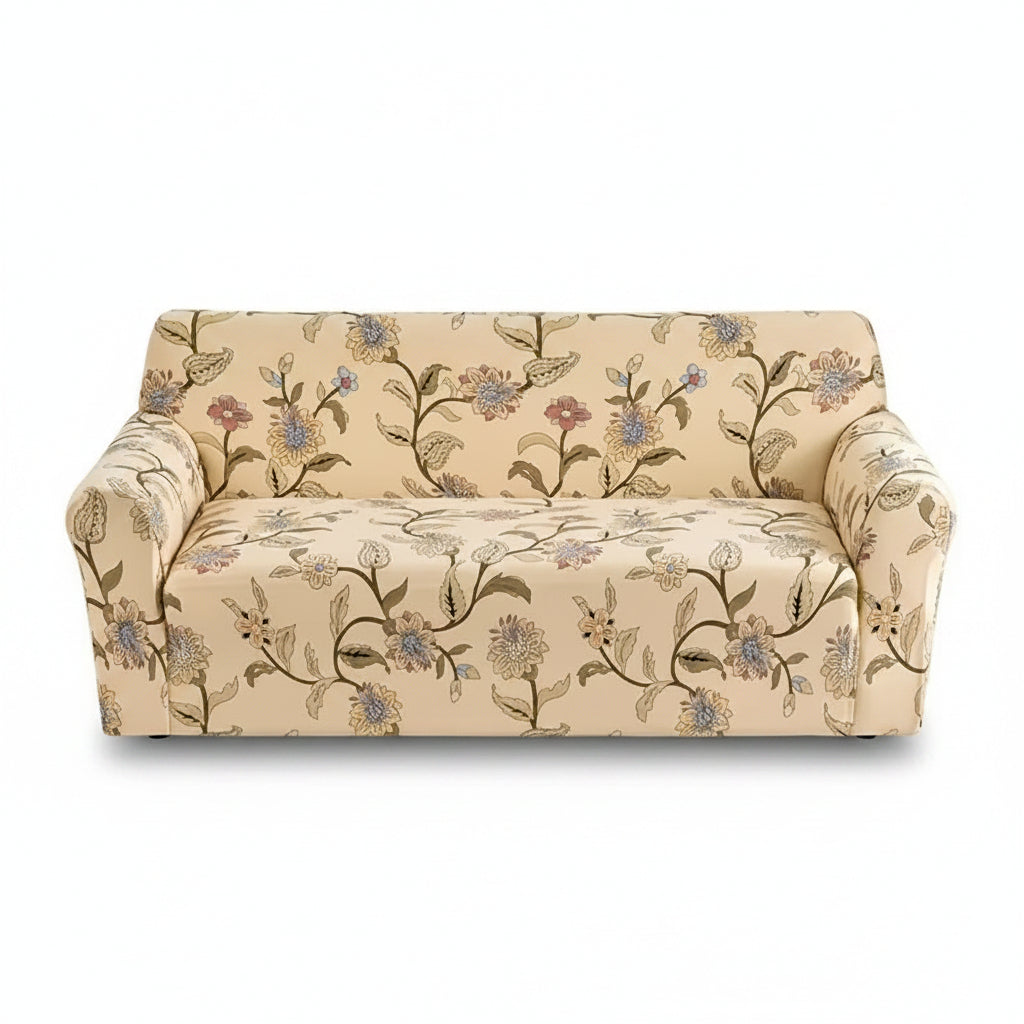 1Pc Flower Printed Elastic Sofa Cover Antidirty Spandex Sofa Cover Furniture Protector for Bedroom Office Living Room Home Decor