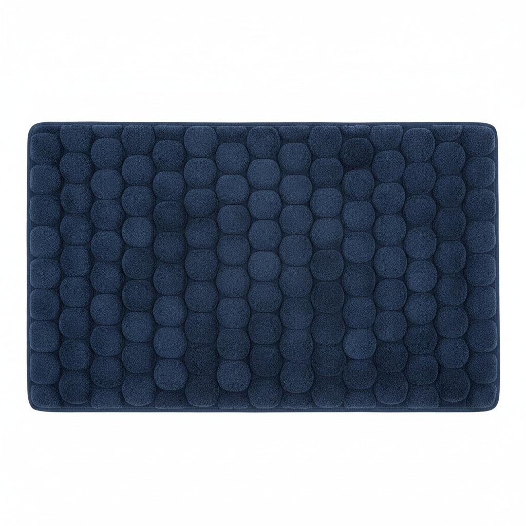 Cobblestone Embossed Bathroom Bath Mat Non-Slip Carpets in Wash Basin Bathtub Side Shower Room Floor Rug Doormat Memory Foam Pad